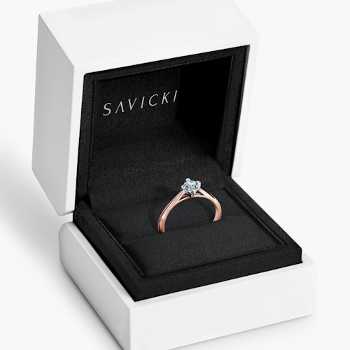 Pierścionek zaręczynowy The Light: dwukolorowe złoto, diament